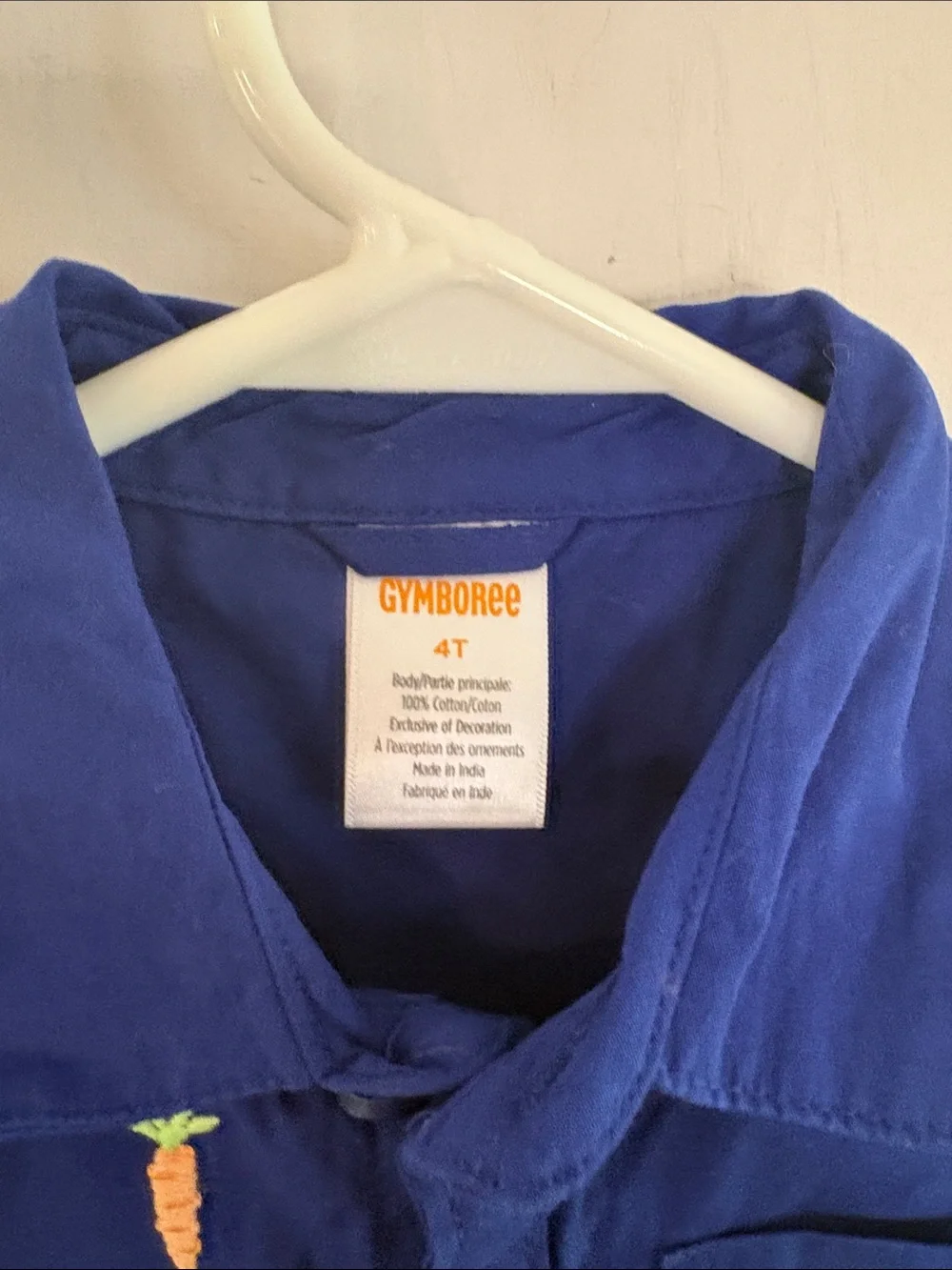 Gymboree blue Easter embroidered short sleeve shirt & matching pants Size 4T